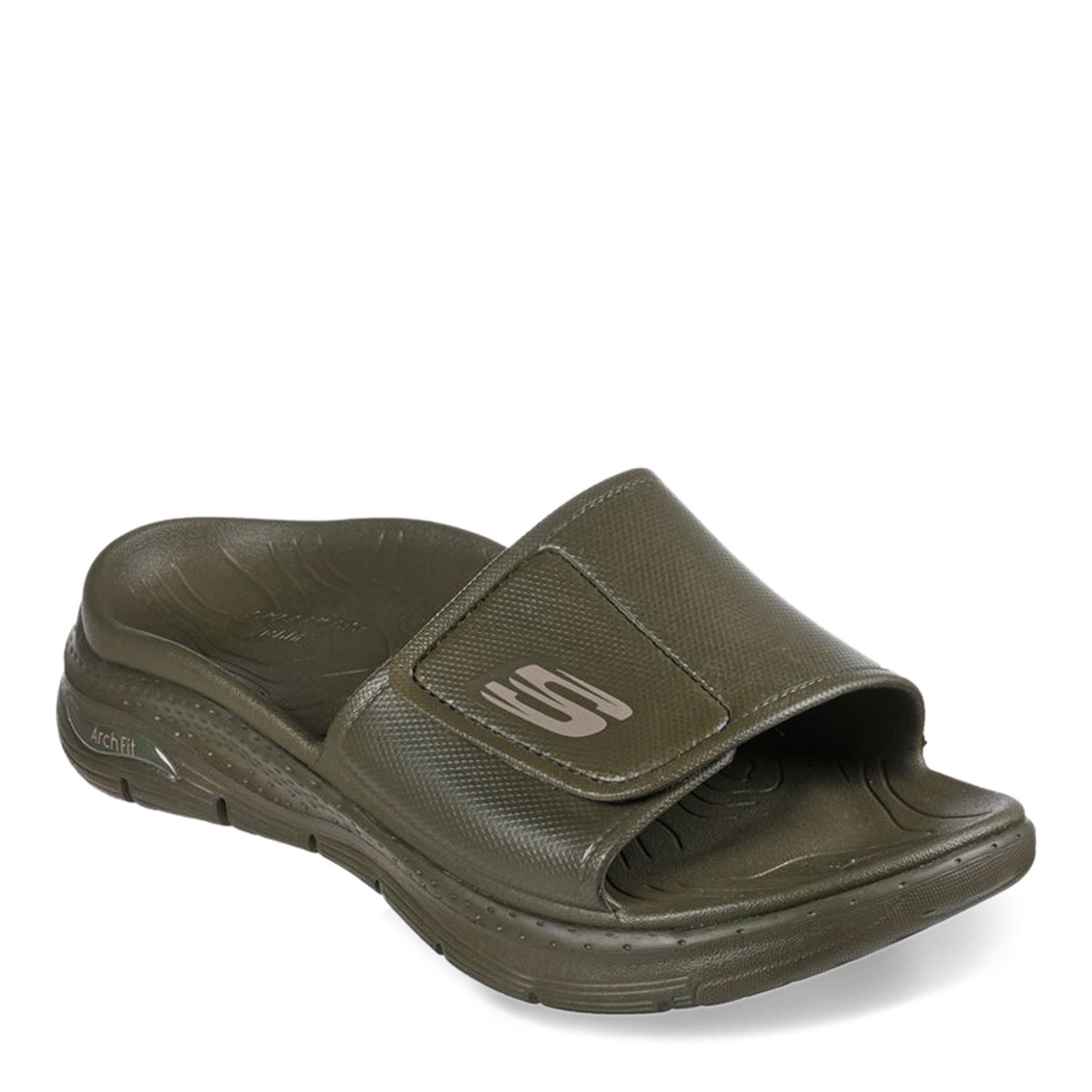 Peltz Shoes  Men's Skechers Foamies: Arch Fit - Feelin Fresh Sandal Olive 243159-OLV