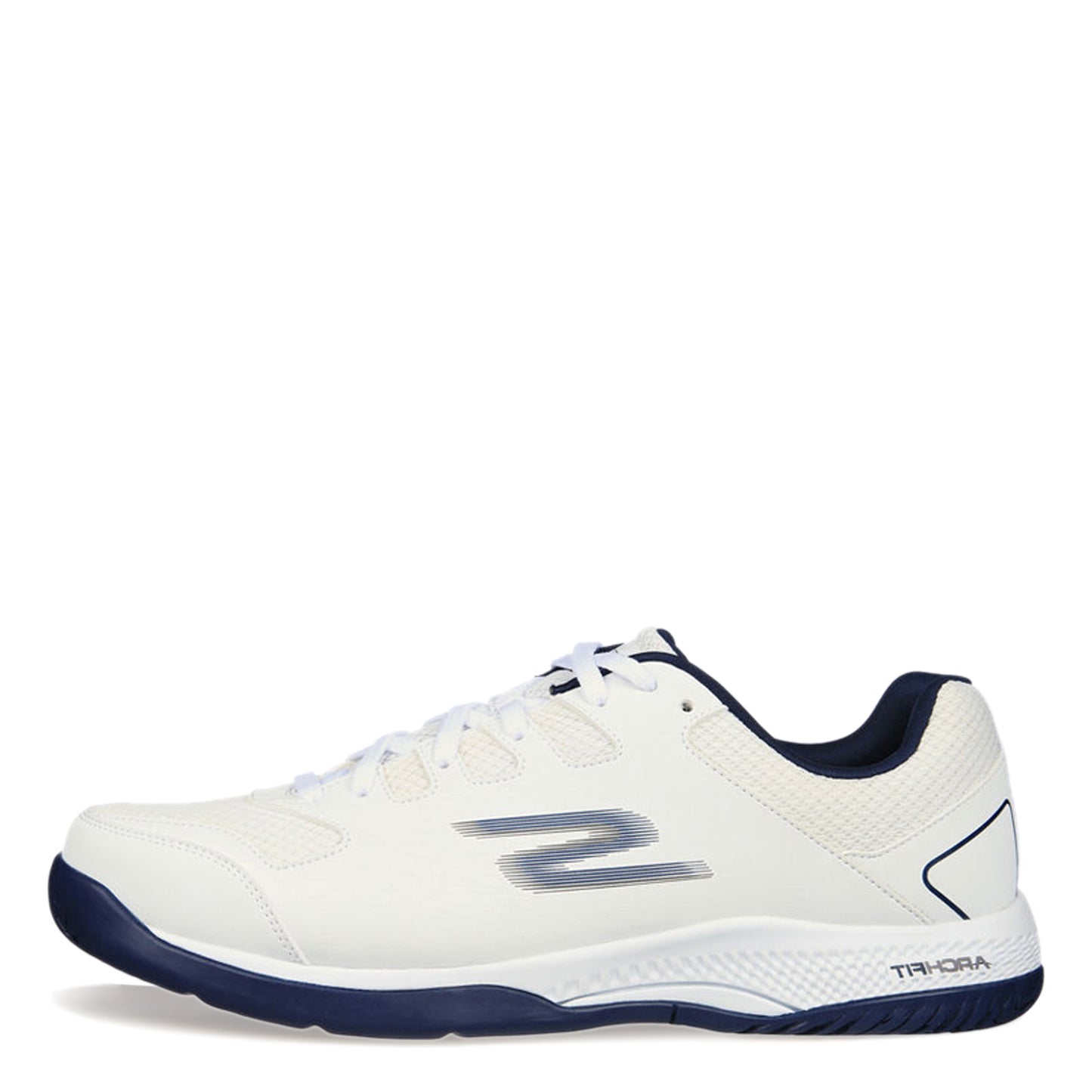 Peltz Shoes  Men's Skechers Relaxed Fit: Viper Court - Pickleball Shoe WHITE NAVY 246070-WNV