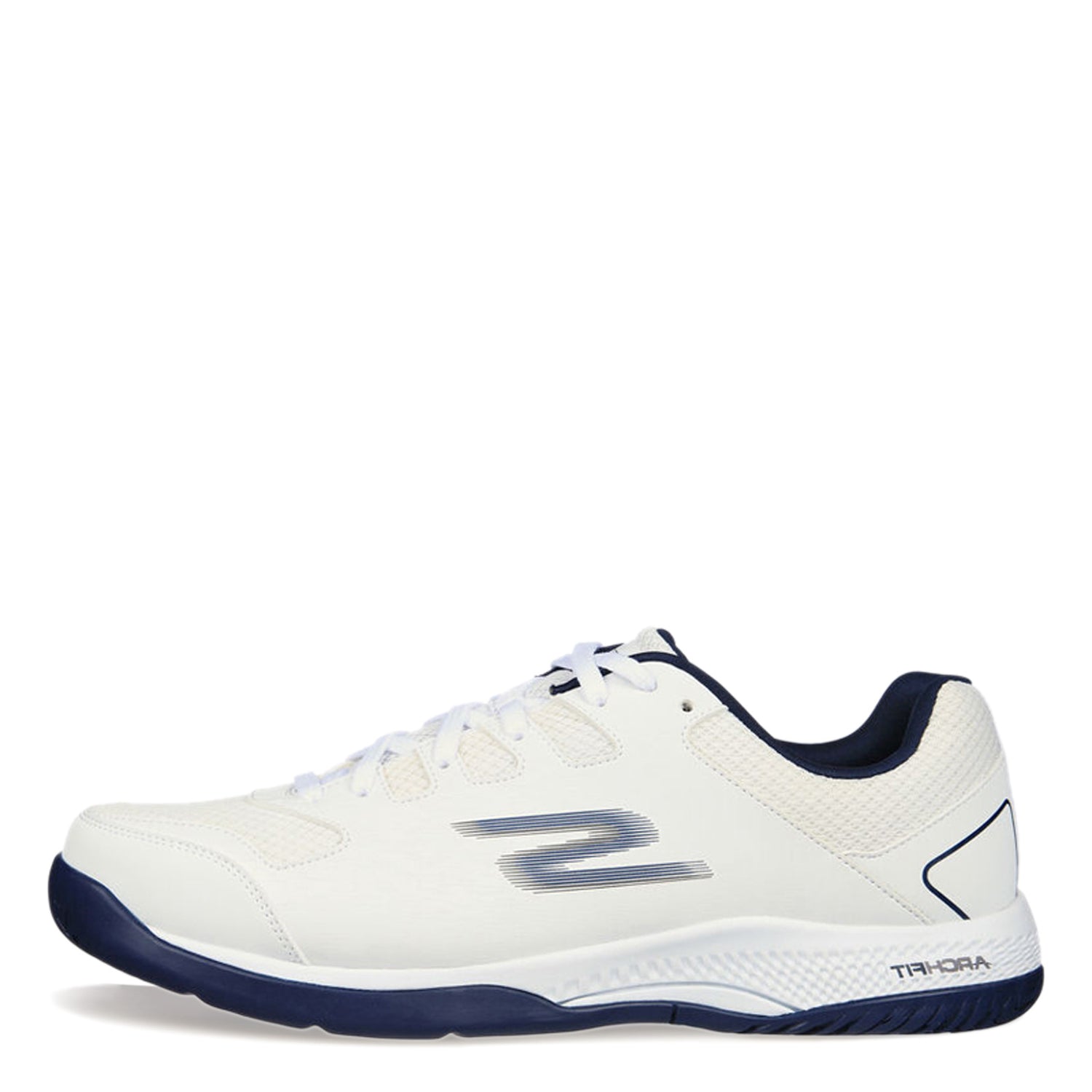 Peltz Shoes  Men's Skechers Relaxed Fit: Viper Court - Pickleball Shoe WHITE NAVY 246070-WNV