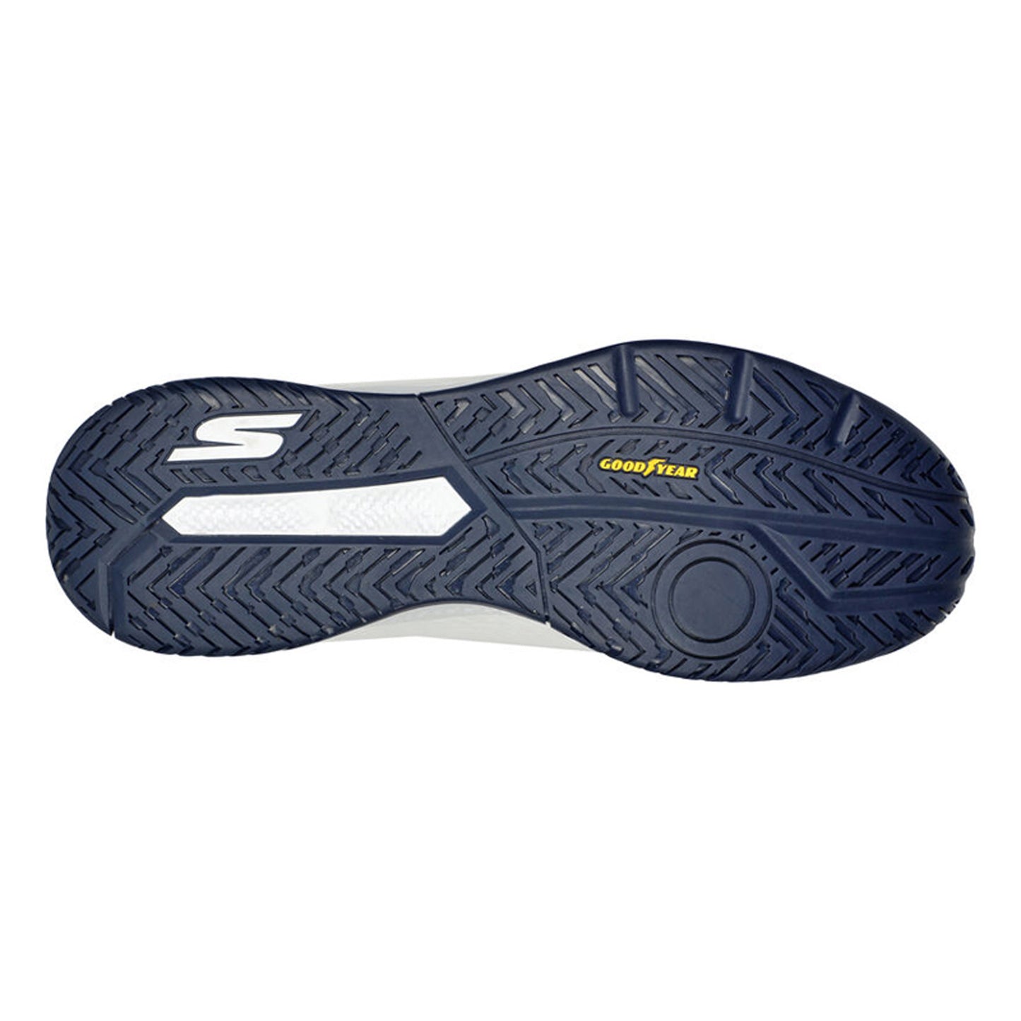 Peltz Shoes  Men's Skechers Relaxed Fit: Viper Court - Pickleball Shoe WHITE NAVY 246070-WNV