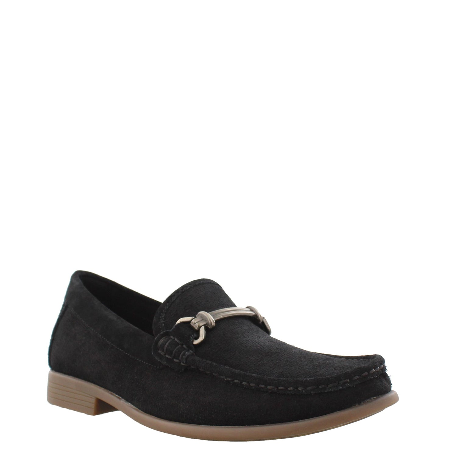 Peltz Shoes  Men's Stacy Adams Kelby Moc Toe Loafers BLACK 25088-001