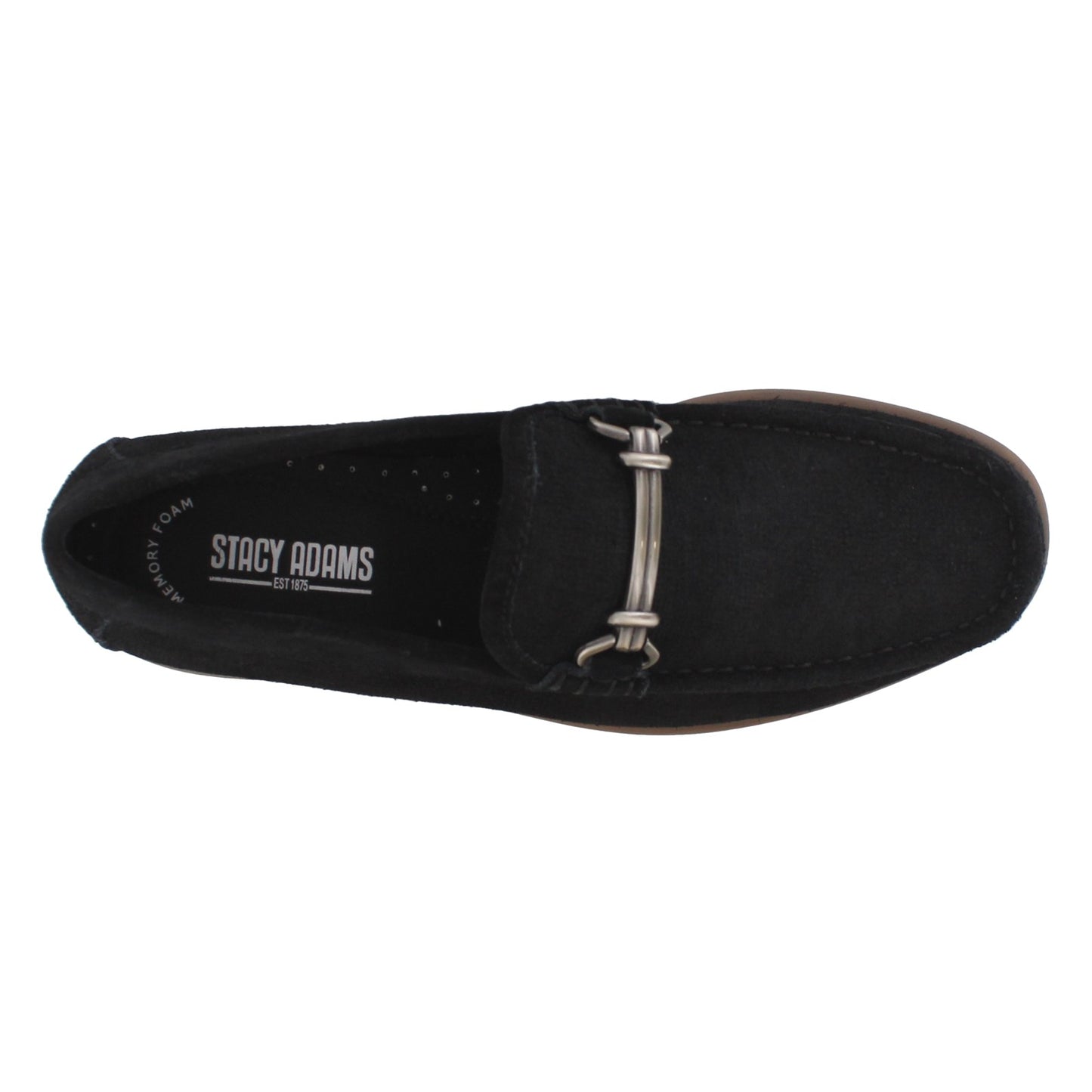 Peltz Shoes  Men's Stacy Adams Kelby Moc Toe Loafers BLACK 25088-001