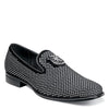 Peltz Shoes  Men's Stacy Adams Swagger Loafer BLACK SILVER 25228-042