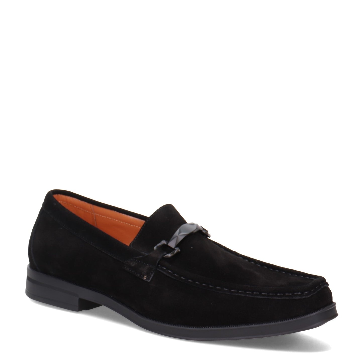 Peltz Shoes  Men's Stacy Adams Paragon Loafer BLACK SUEDE 25485-008