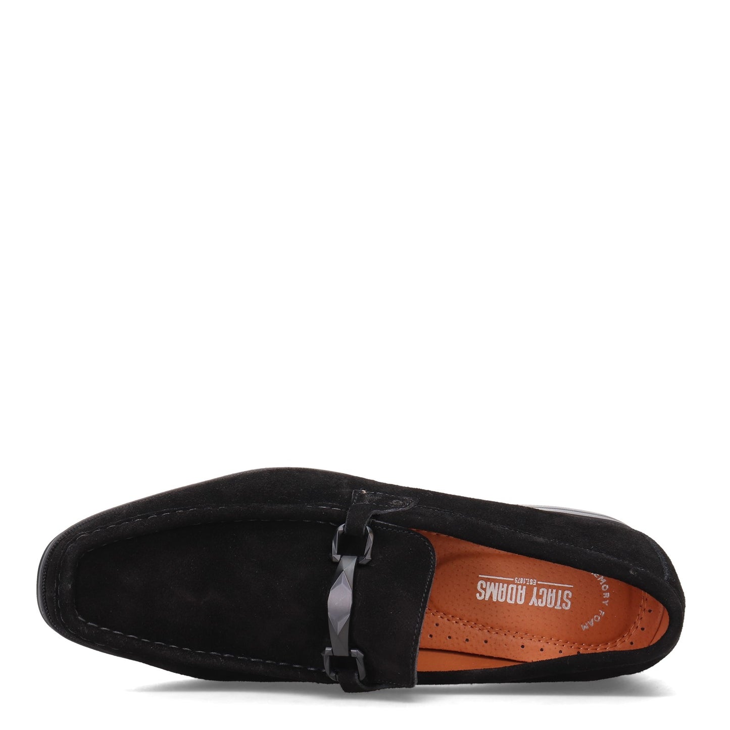 Peltz Shoes  Men's Stacy Adams Paragon Loafer BLACK SUEDE 25485-008