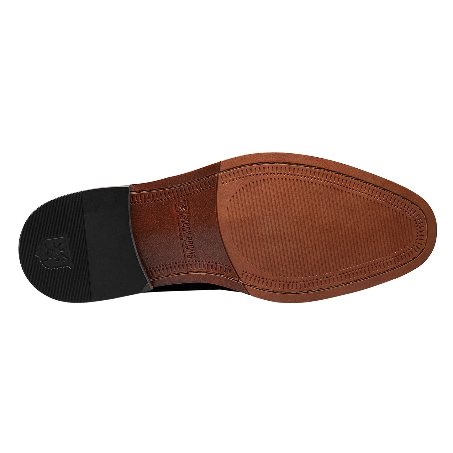Peltz Shoes  Men's Stacy Adams Maddox Cap Toe Oxford COGNAC 25488-221