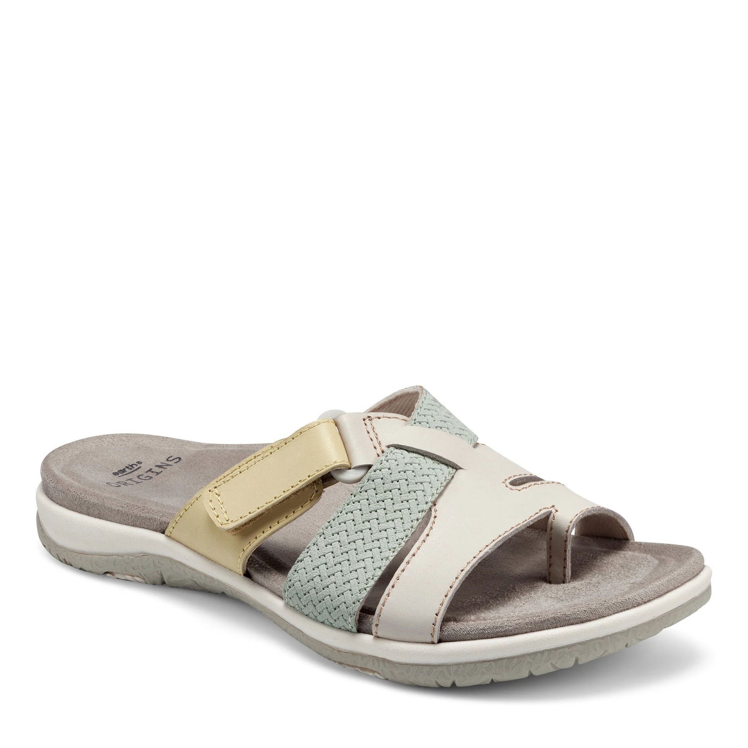 Peltz Shoes  Women's Earth Origins Samara Sandal WHITE 255240-109