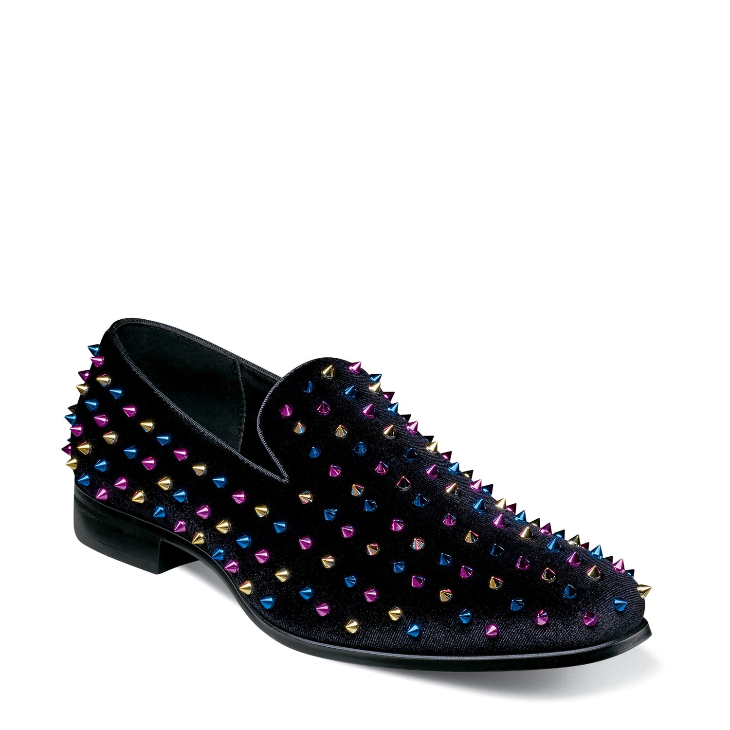 Peltz Shoes  Men's Stacy Adams Spire Loafer Black Blue Multi 25532-966