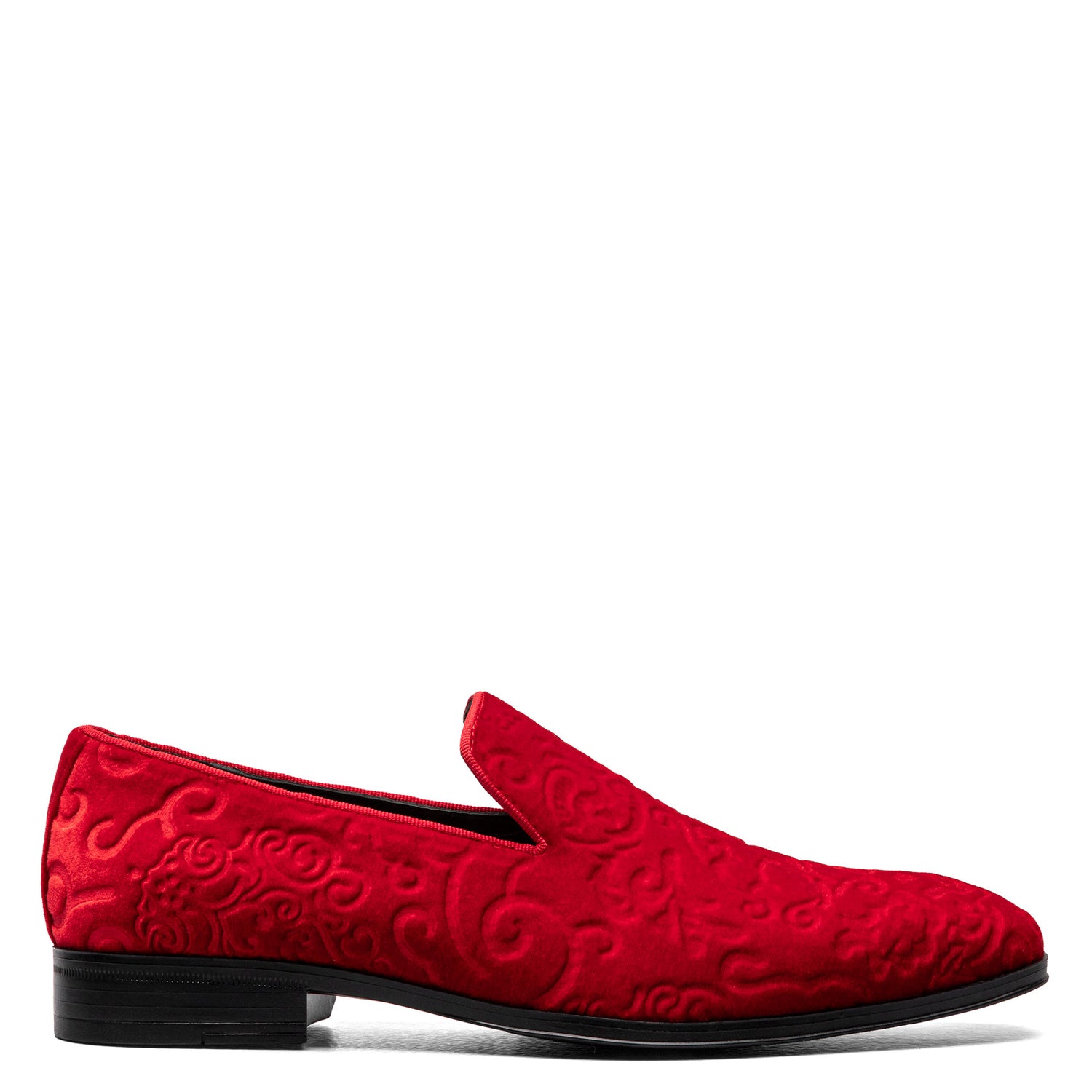 Peltz Shoes  Men's Stacy Adams Saunders Loafer RED BEAN 25581-600