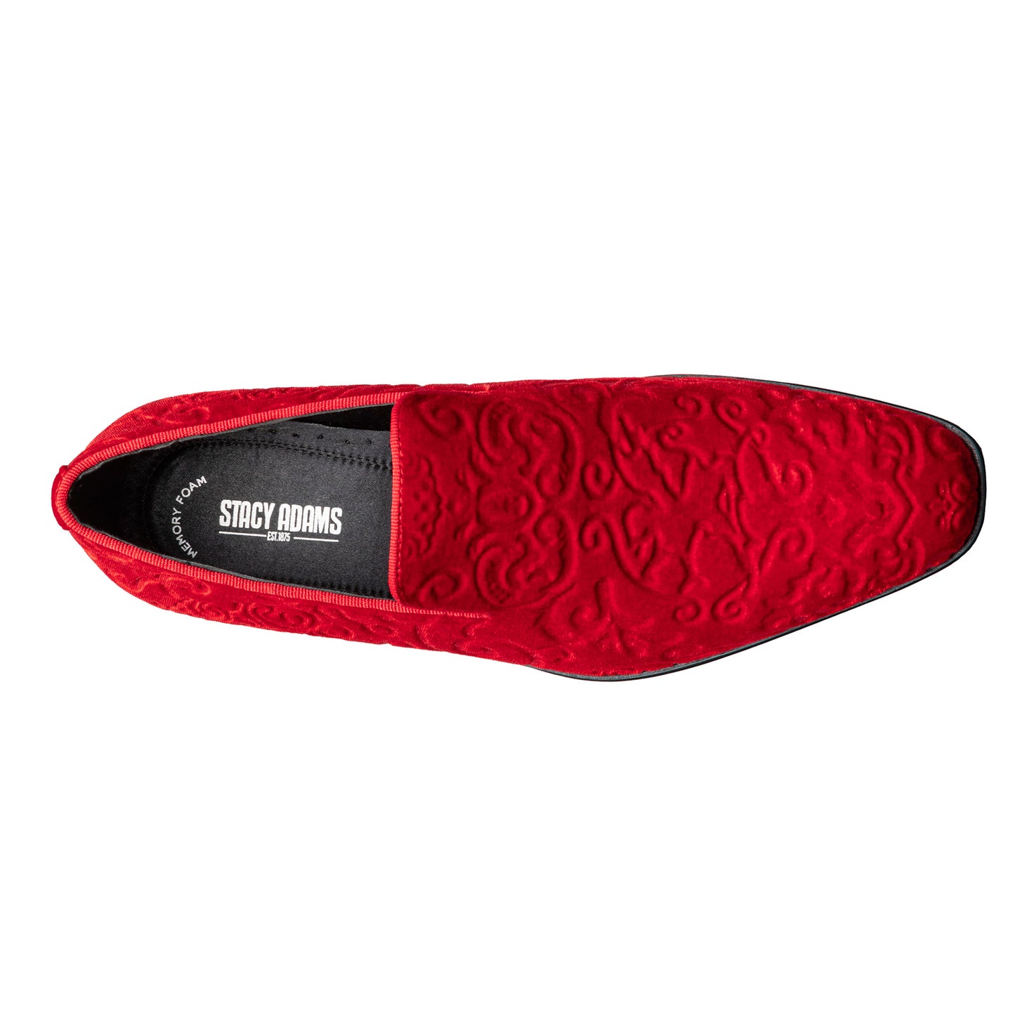 Peltz Shoes  Men's Stacy Adams Saunders Loafer RED BEAN 25581-600