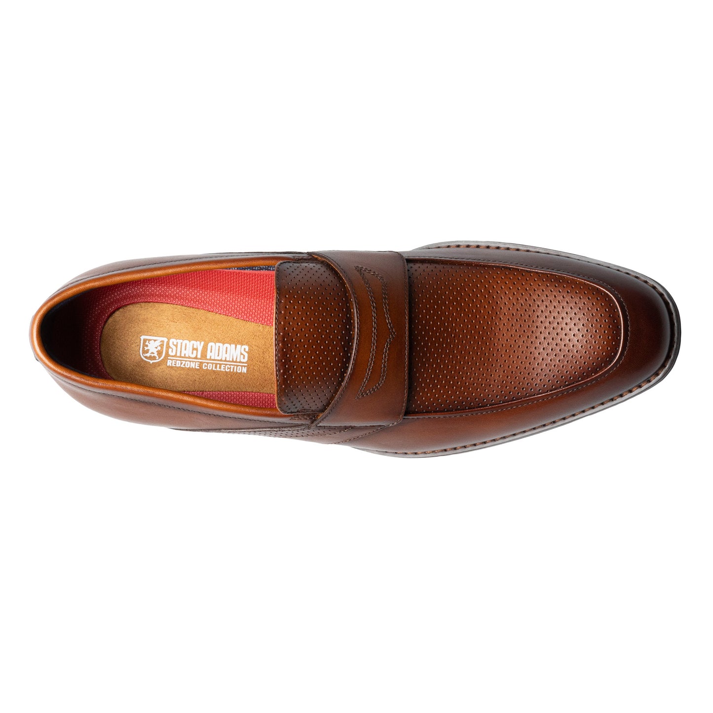 Peltz Shoes  Men's Stacy Adams Karnes Loafer COGNAC 25591-221