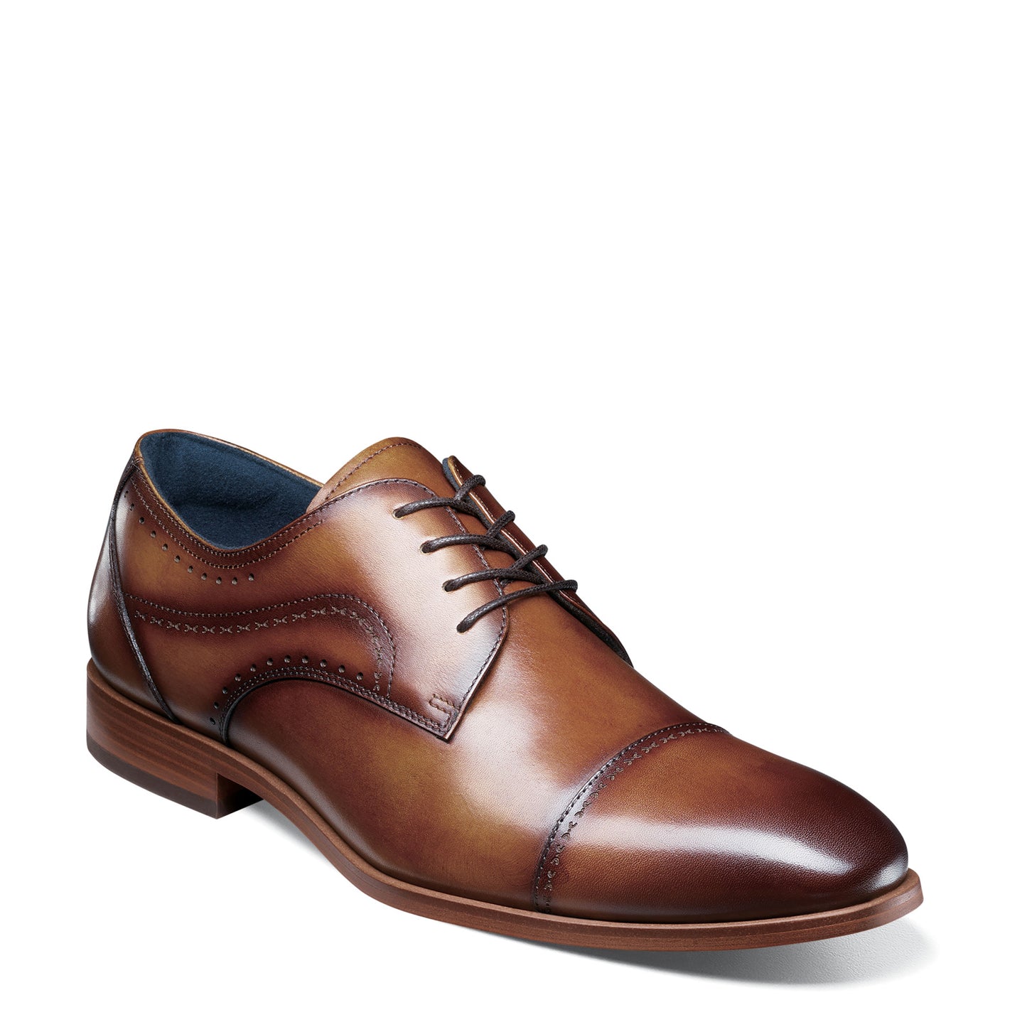 Peltz Shoes  Men's Stacy Adams Bryant Cap Toe Oxford Tan 25634-240