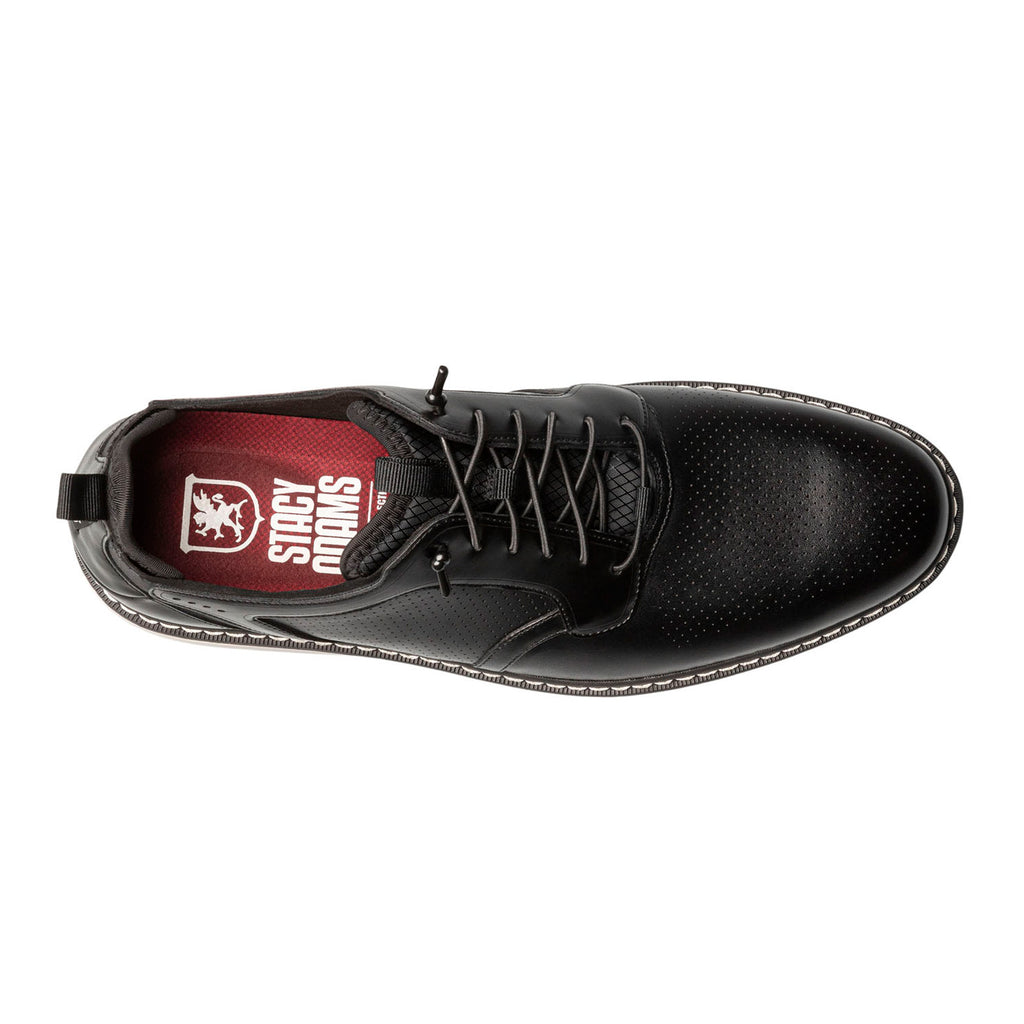 Men's Stacy Adams, Sync Plain Toe Elastic Lace Oxford