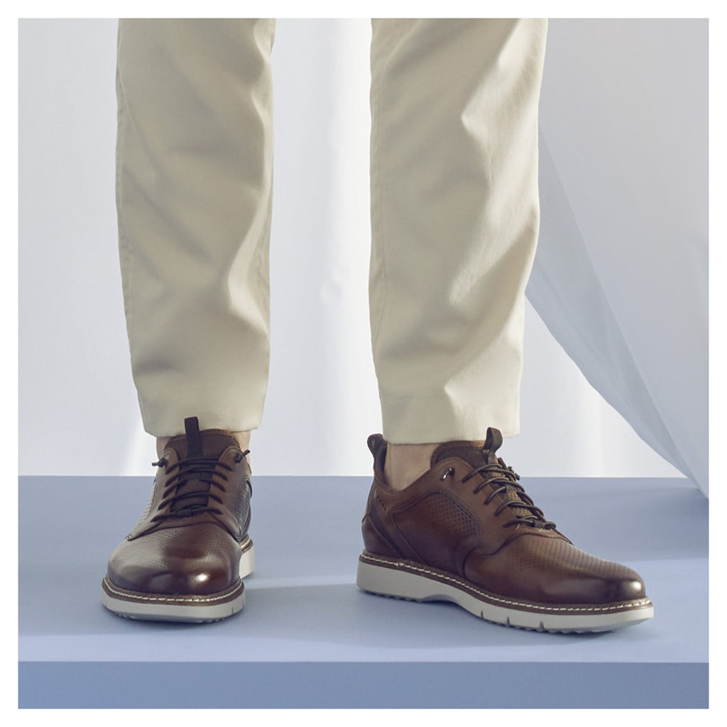 Men's Stacy Adams, Sync Plain Toe Elastic Lace Oxford