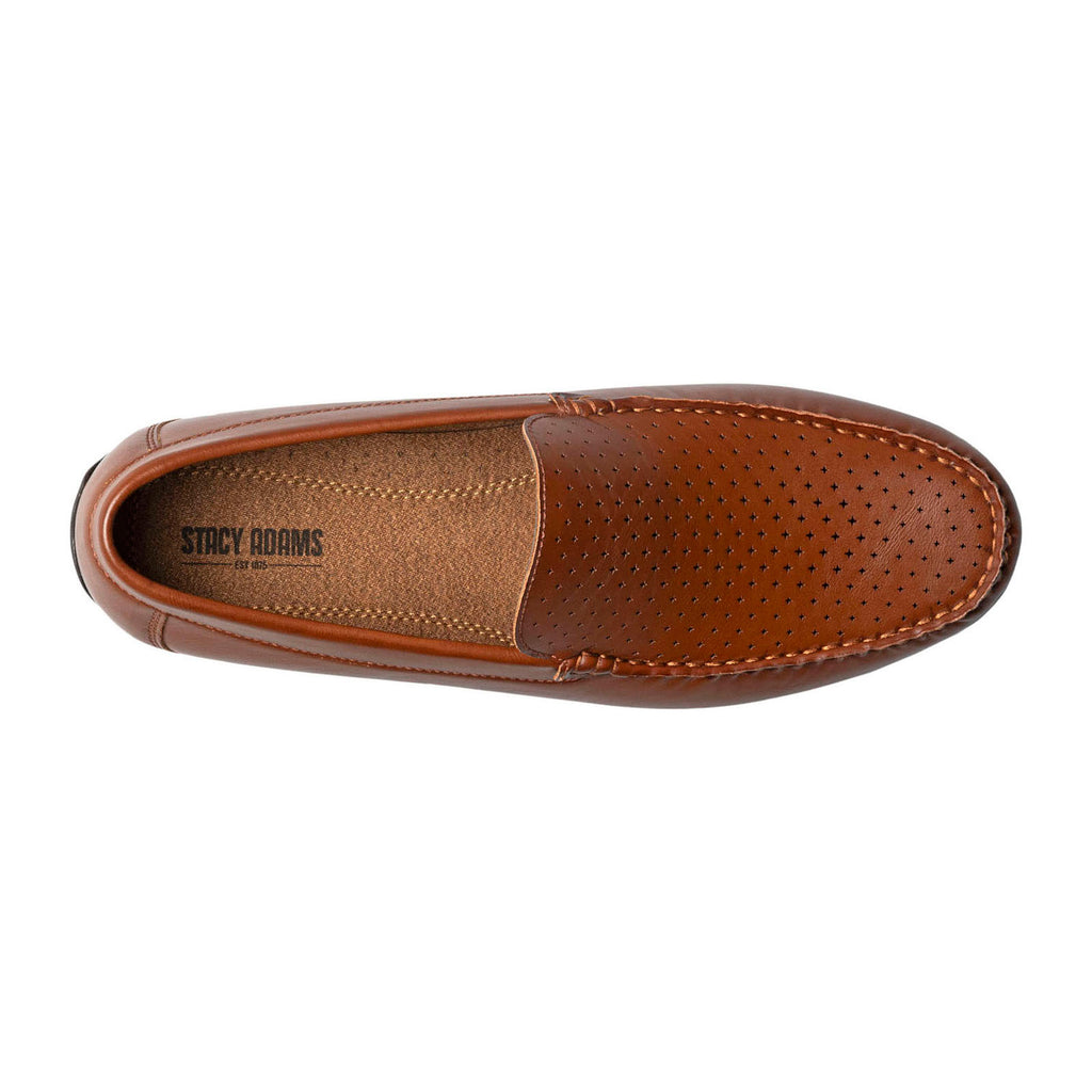 Men's Stacy Adams Conroy Perf Loafer COGNAC 25702-221