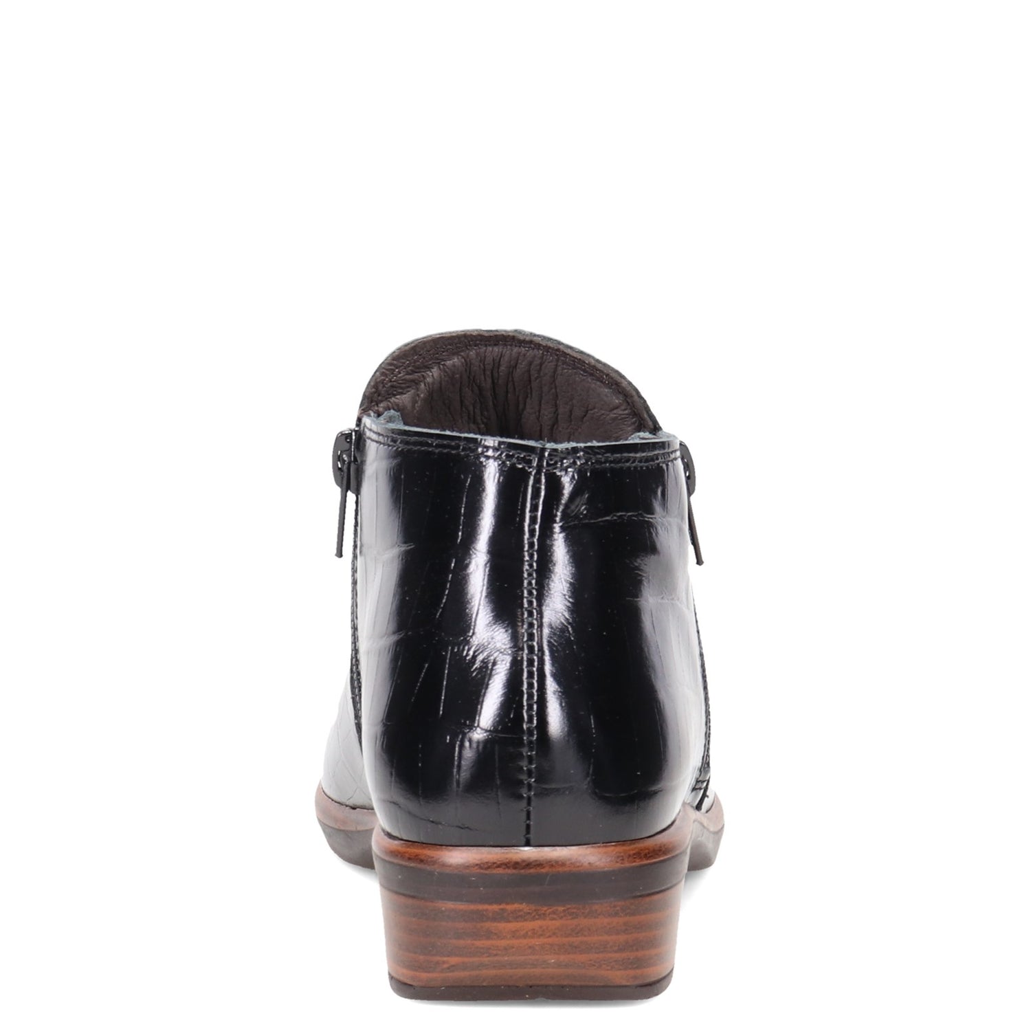 Peltz Shoes  Women's Naot Helm Ankle Boot BLACK CROCO 26030-BBB