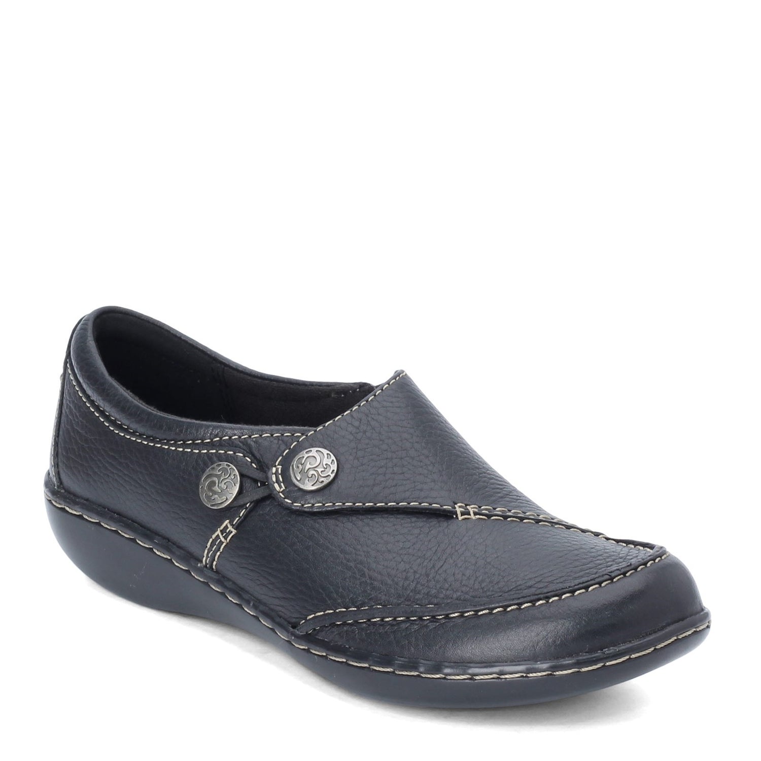 Peltz Shoes  Women's Clarks Ashland Lane Q Slip-On BLACK 26063064