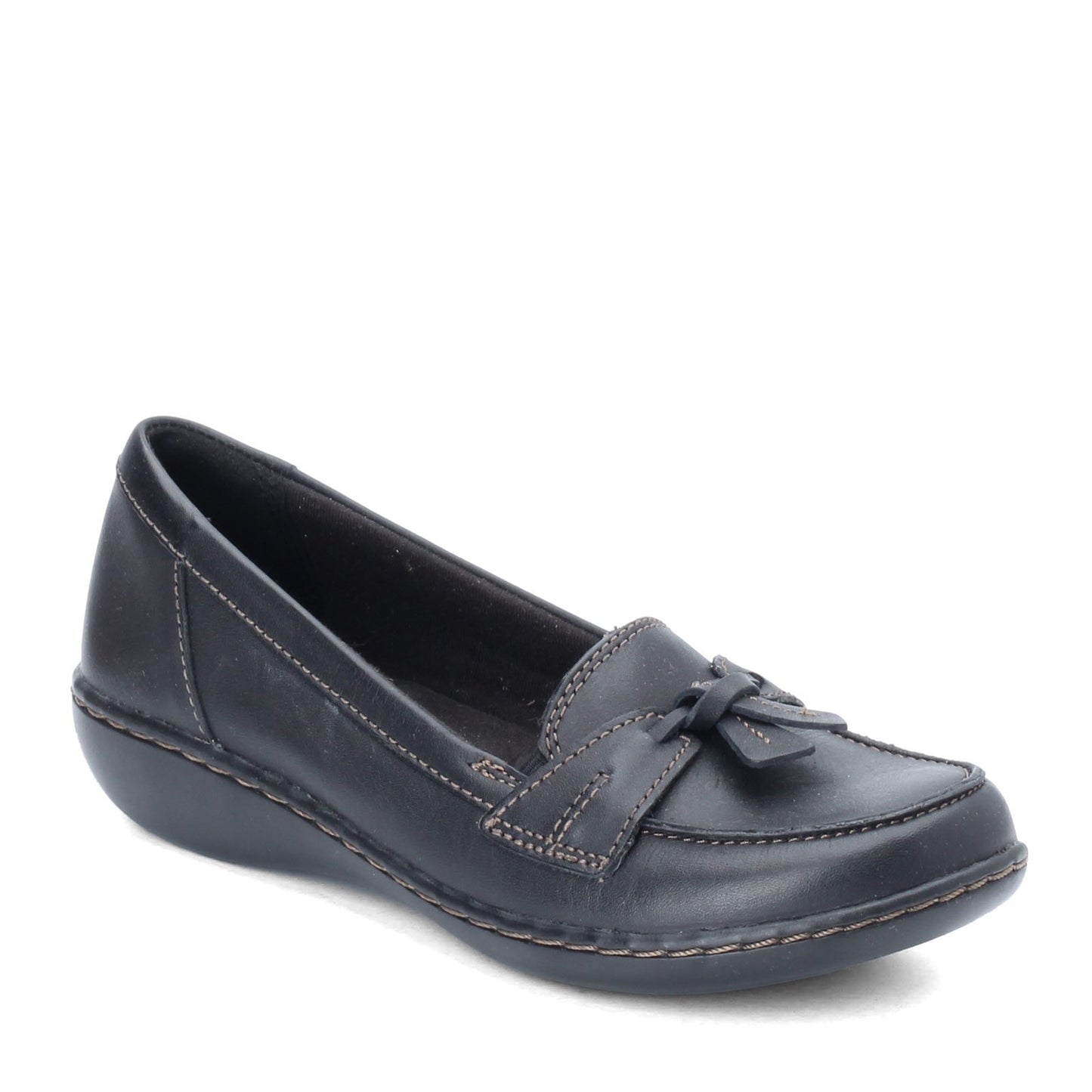 Peltz Shoes  Women's Clarks Ashland Bubble Loafer BLACK 26067331