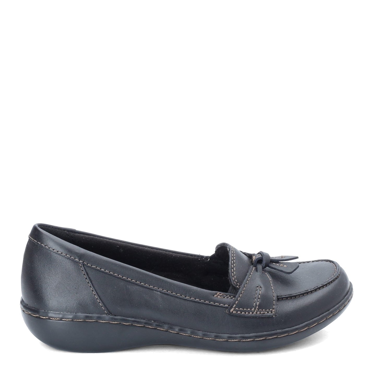 Peltz Shoes  Women's Clarks Ashland Bubble Loafer BLACK 26067331