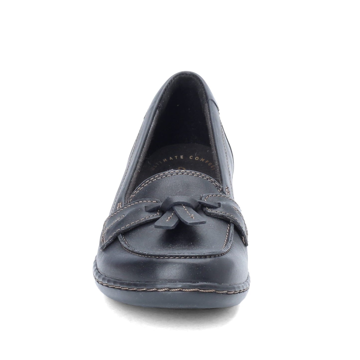 Peltz Shoes  Women's Clarks Ashland Bubble Loafer BLACK 26067331