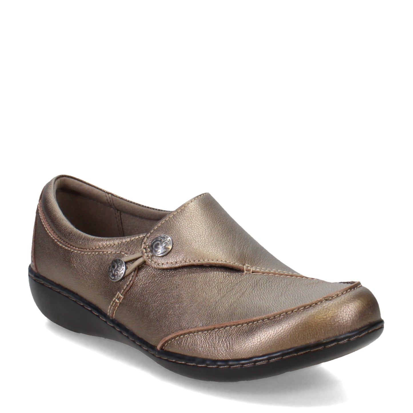 Peltz Shoes  Women's Clarks Ashland Lane Q Slip-On PEWTER 26068766