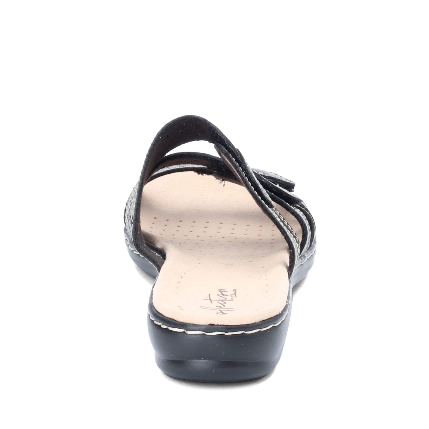 Peltz Shoes  Women's Clarks Leisa Cacti Sandal BLACK 26100437