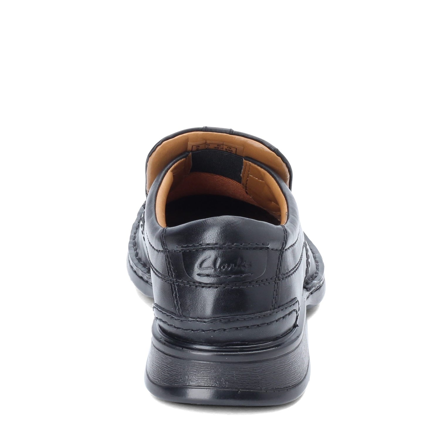 Peltz Shoes  Men's Clarks Escalade Step Loafer BLACK 26113918
