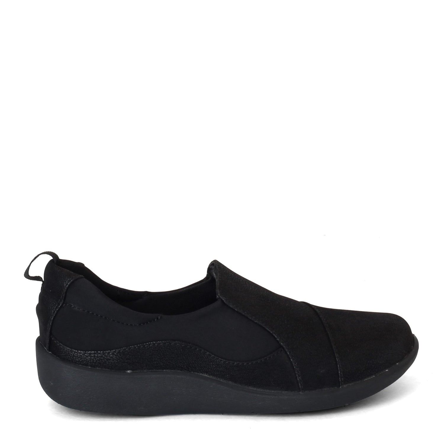 Peltz Shoes  Women's Clarks Sillian Paz Slip-On BLACK 26120931