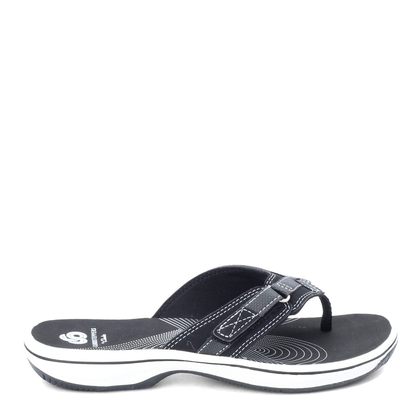 Peltz Shoes  Women's Clarks Breeze Sea Sandal BLACK 26125505