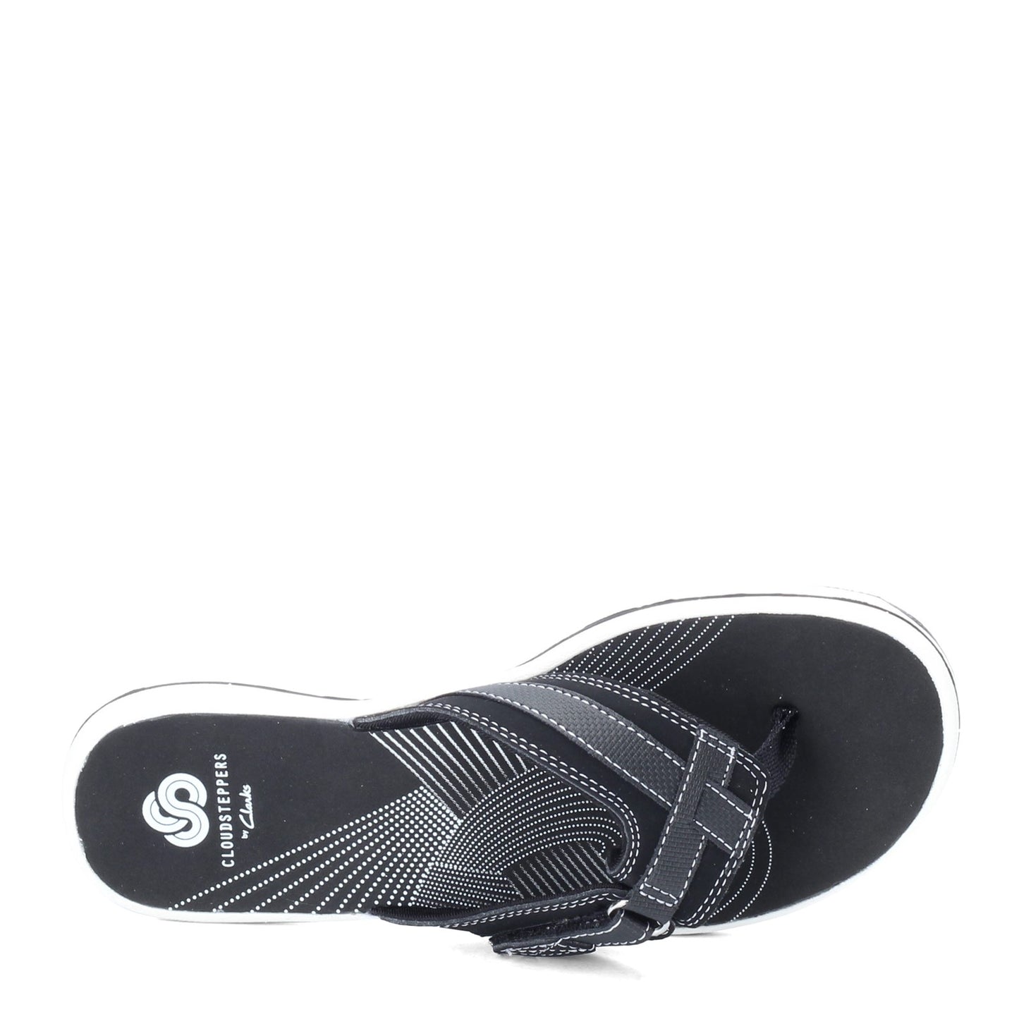 Peltz Shoes  Women's Clarks Breeze Sea Sandal BLACK 26125505