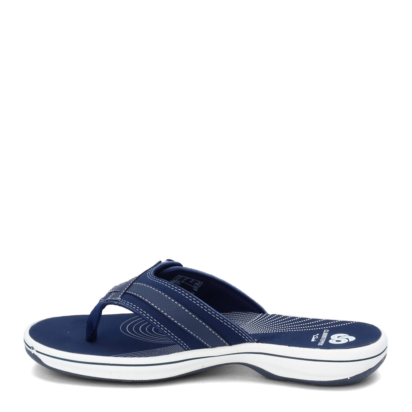 Peltz Shoes  Women's Clarks Breeze Sea Sandal NAVY 26125506