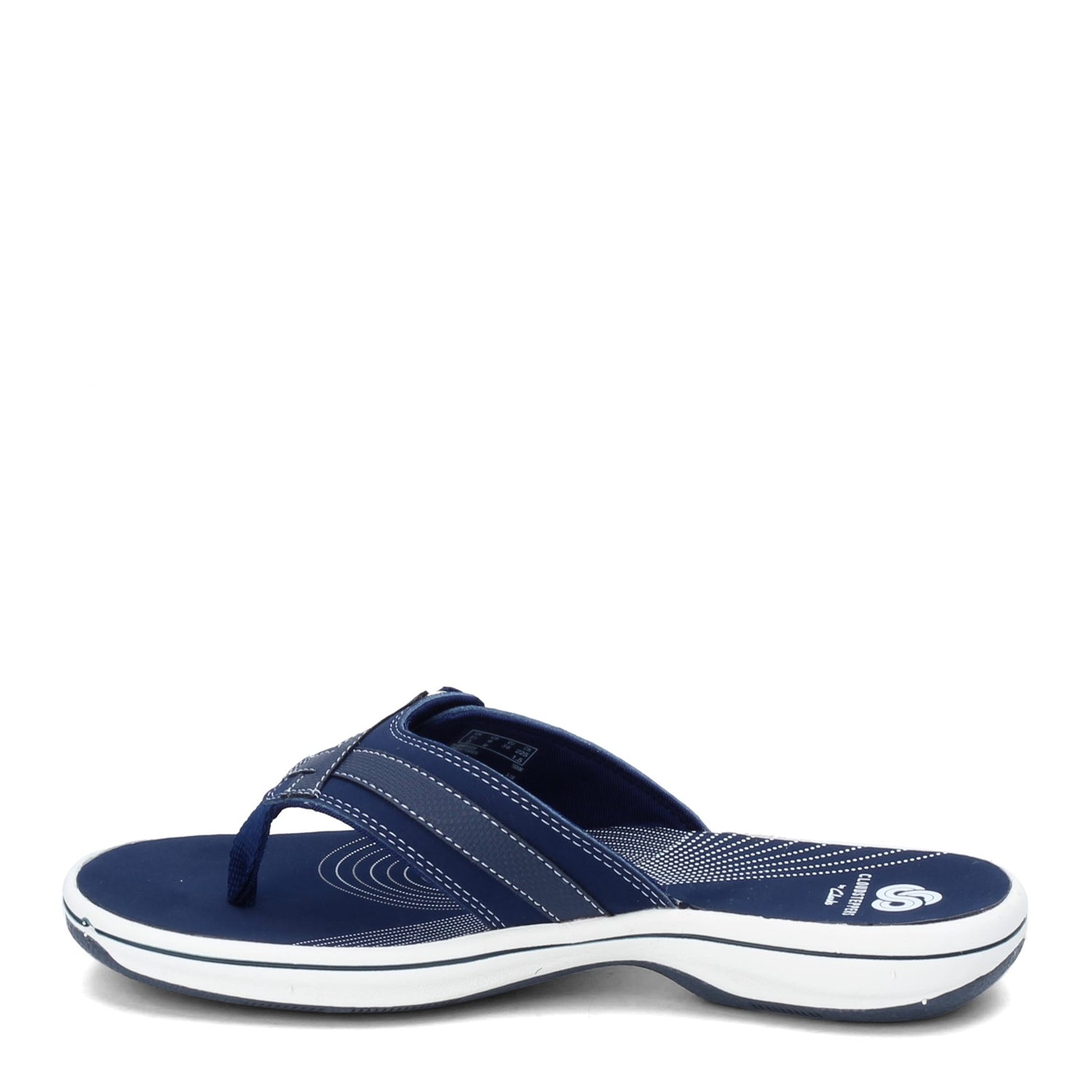 Peltz Shoes  Women's Clarks Breeze Sea Sandal NAVY 26125506