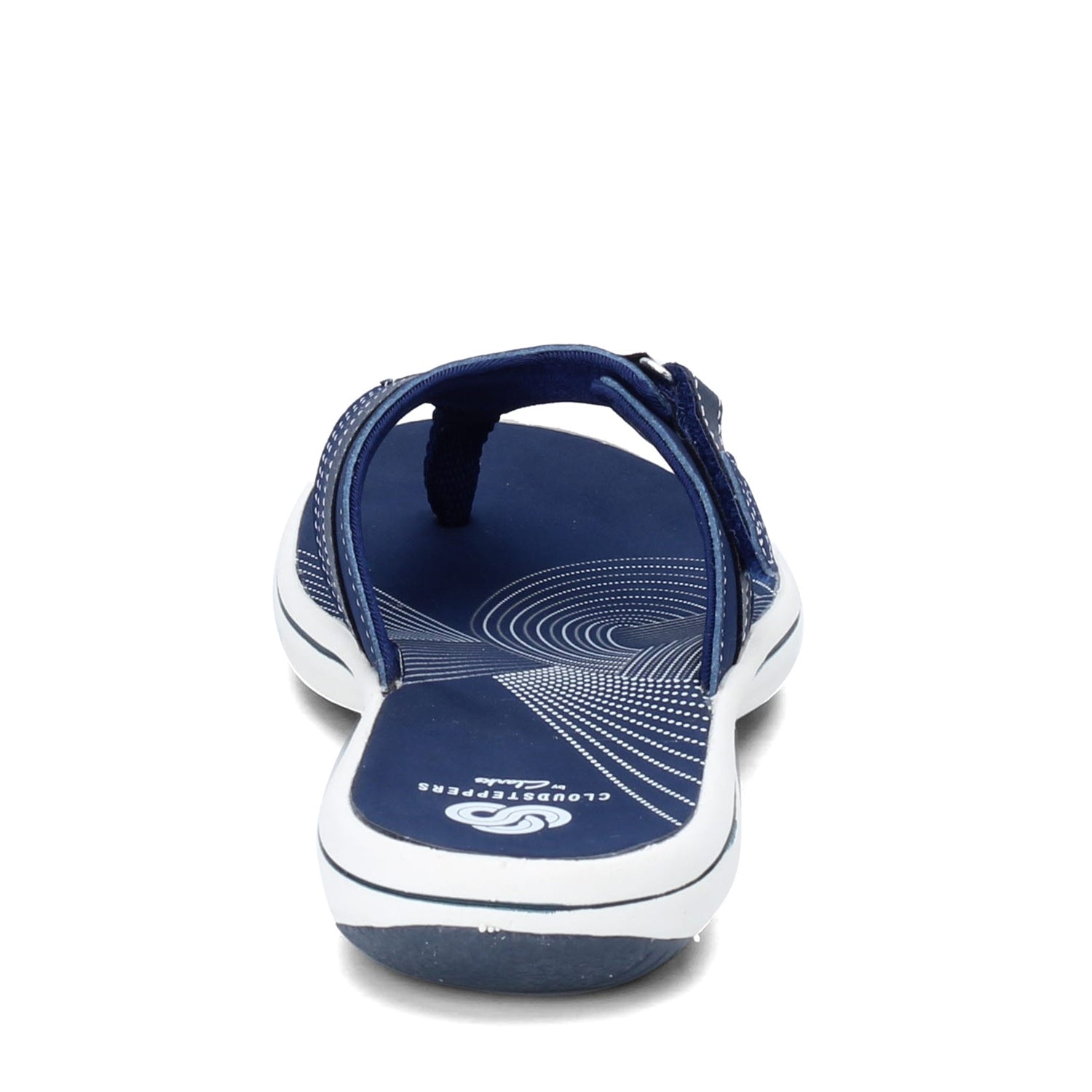 Peltz Shoes  Women's Clarks Breeze Sea Sandal NAVY 26125506