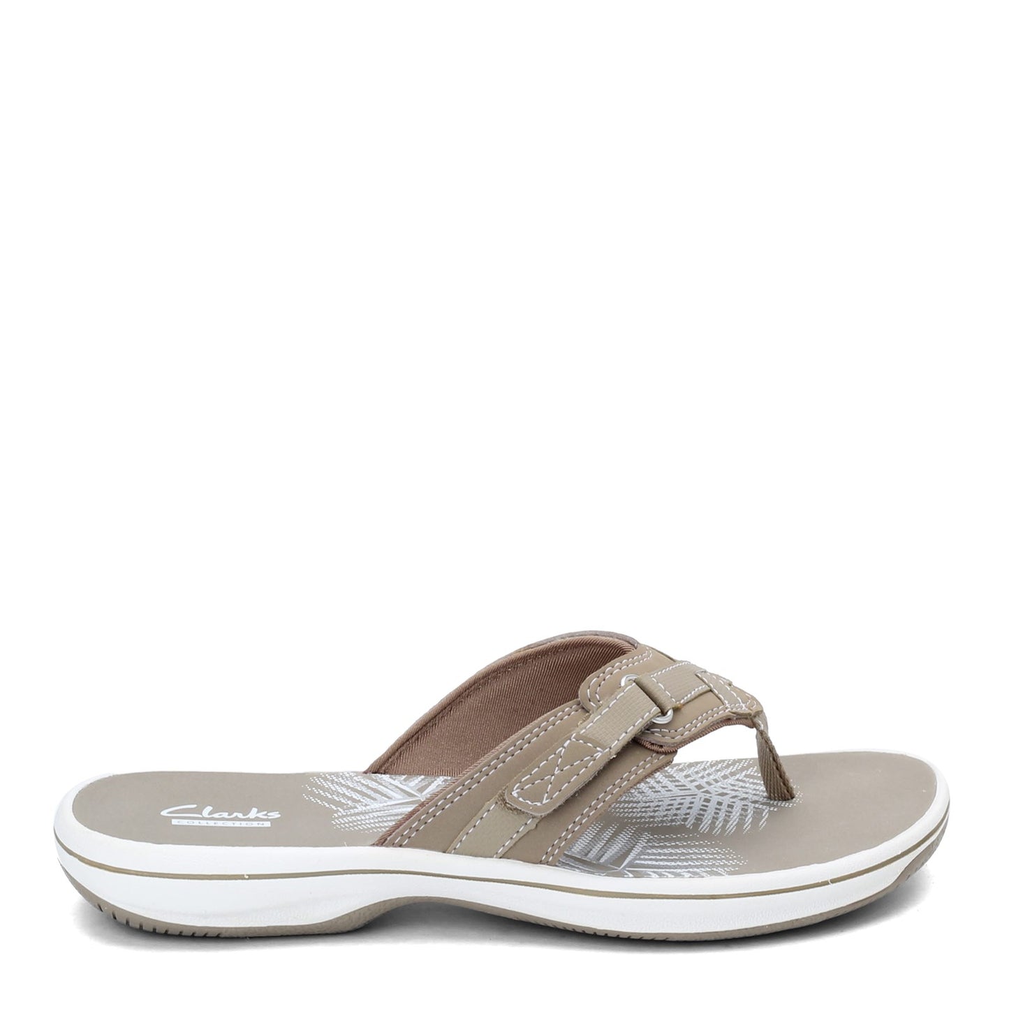 Peltz Shoes  Women's Clarks Breeze Sea Sandal GREYSTONE 26125507