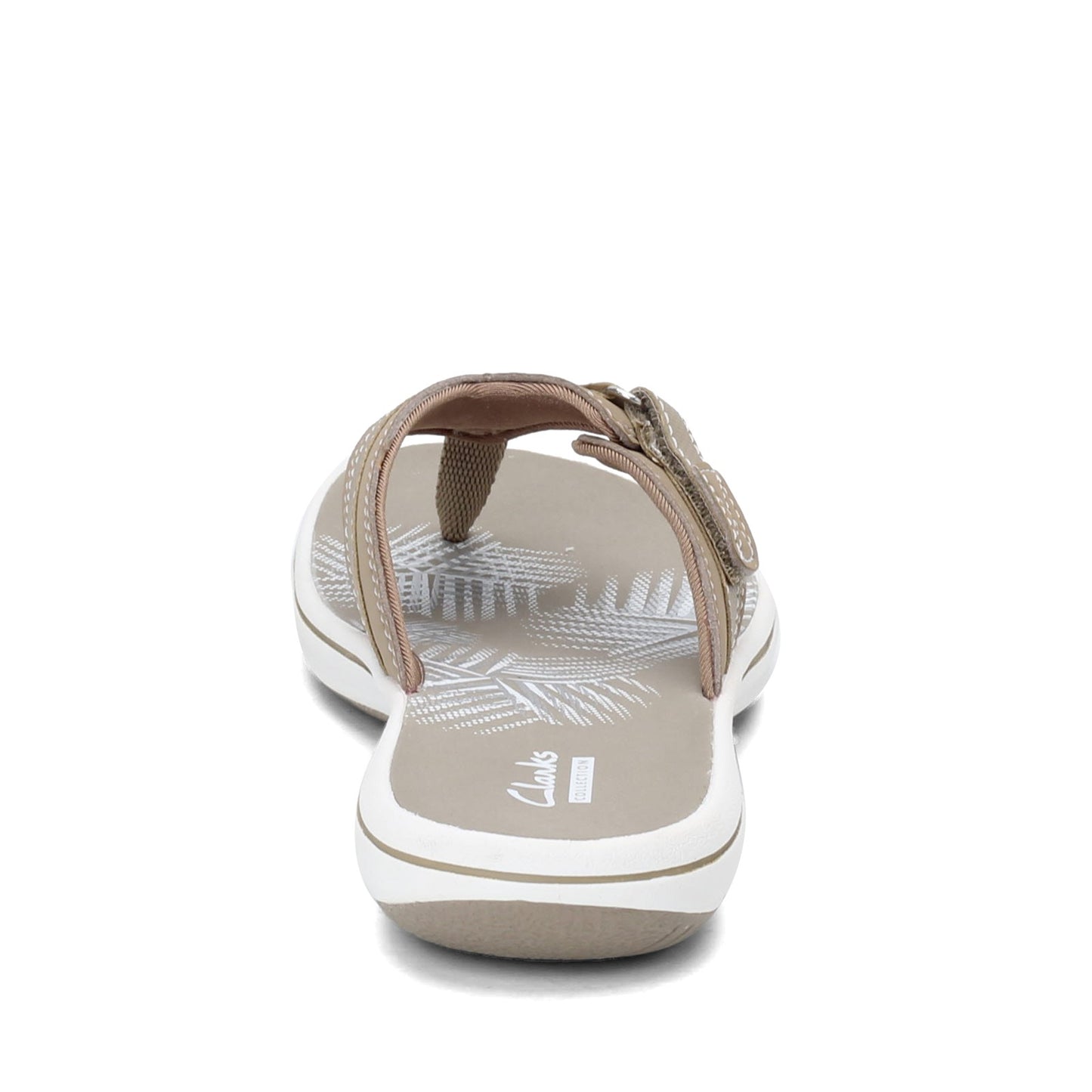 Peltz Shoes  Women's Clarks Breeze Sea Sandal GREYSTONE 26125507