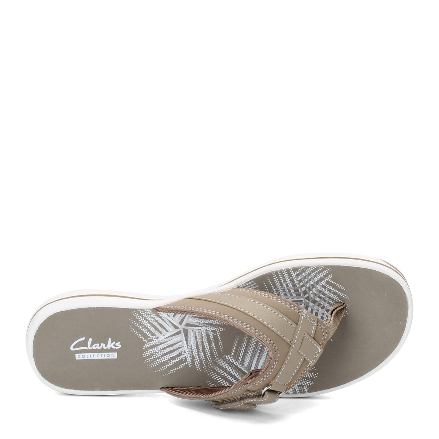 Peltz Shoes  Women's Clarks Breeze Sea Sandal GREYSTONE 26125507