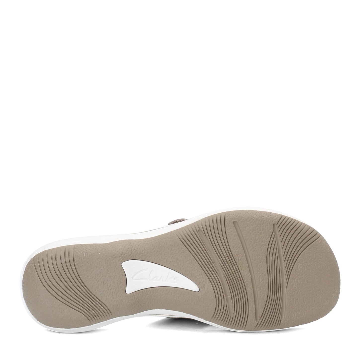 Peltz Shoes  Women's Clarks Breeze Sea Sandal GREYSTONE 26125507