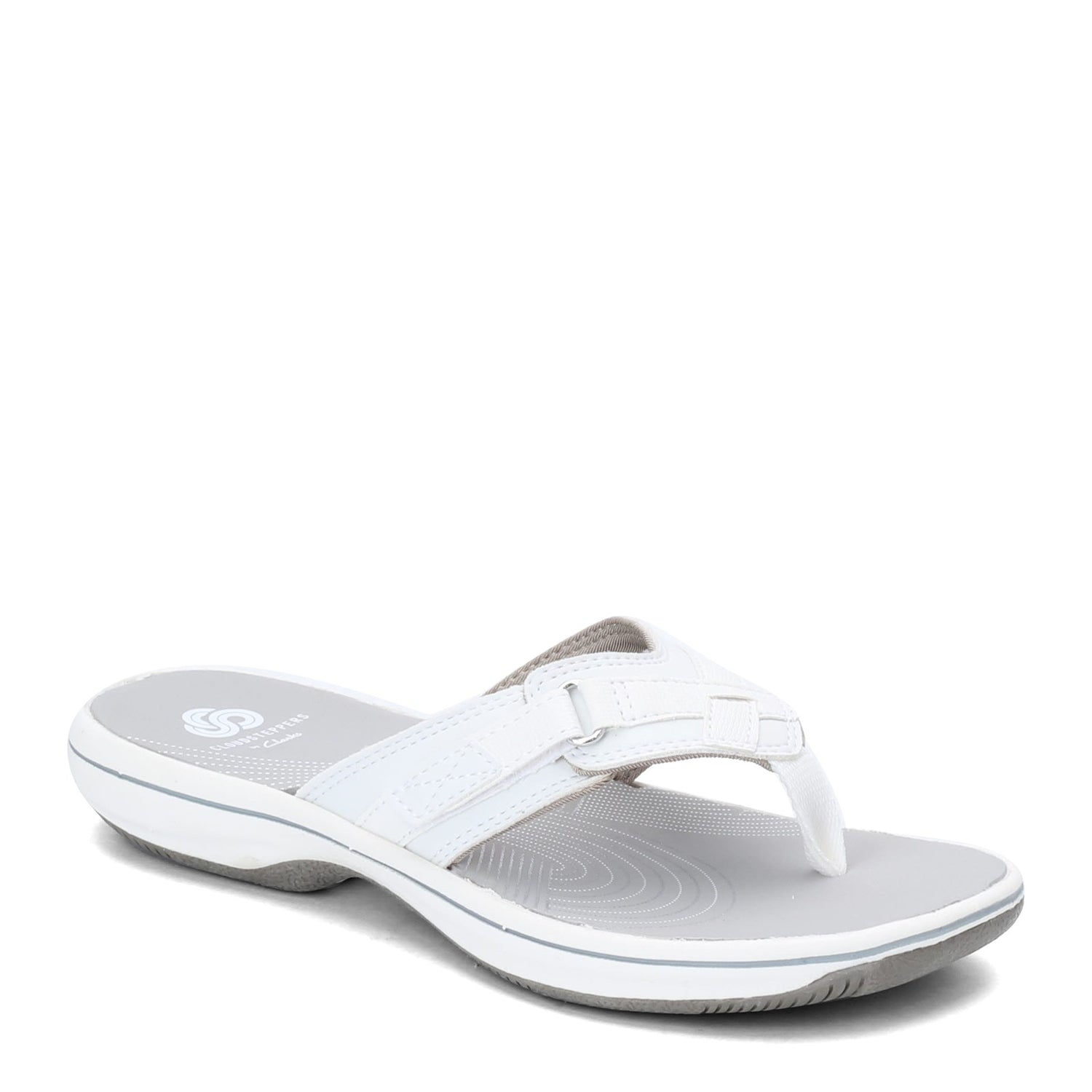 Peltz Shoes  Women's Clarks Breeze Sea Sandal WHITE 26125508
