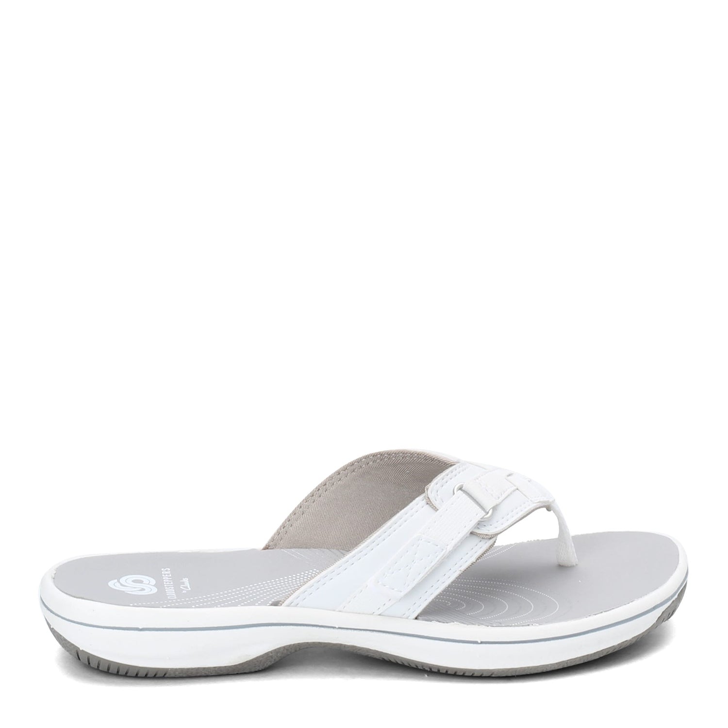 Peltz Shoes  Women's Clarks Breeze Sea Sandal WHITE 26125508