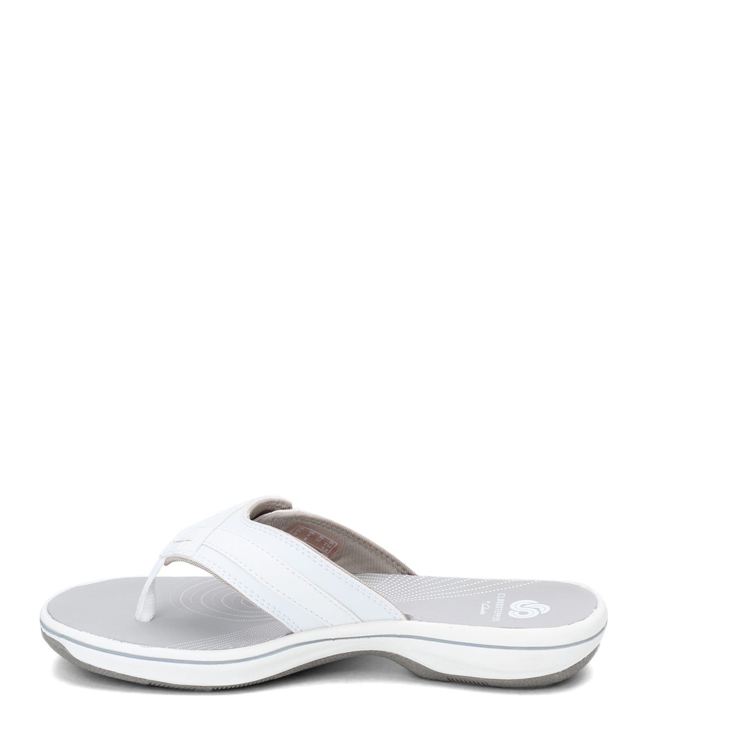 Peltz Shoes  Women's Clarks Breeze Sea Sandal WHITE 26125508