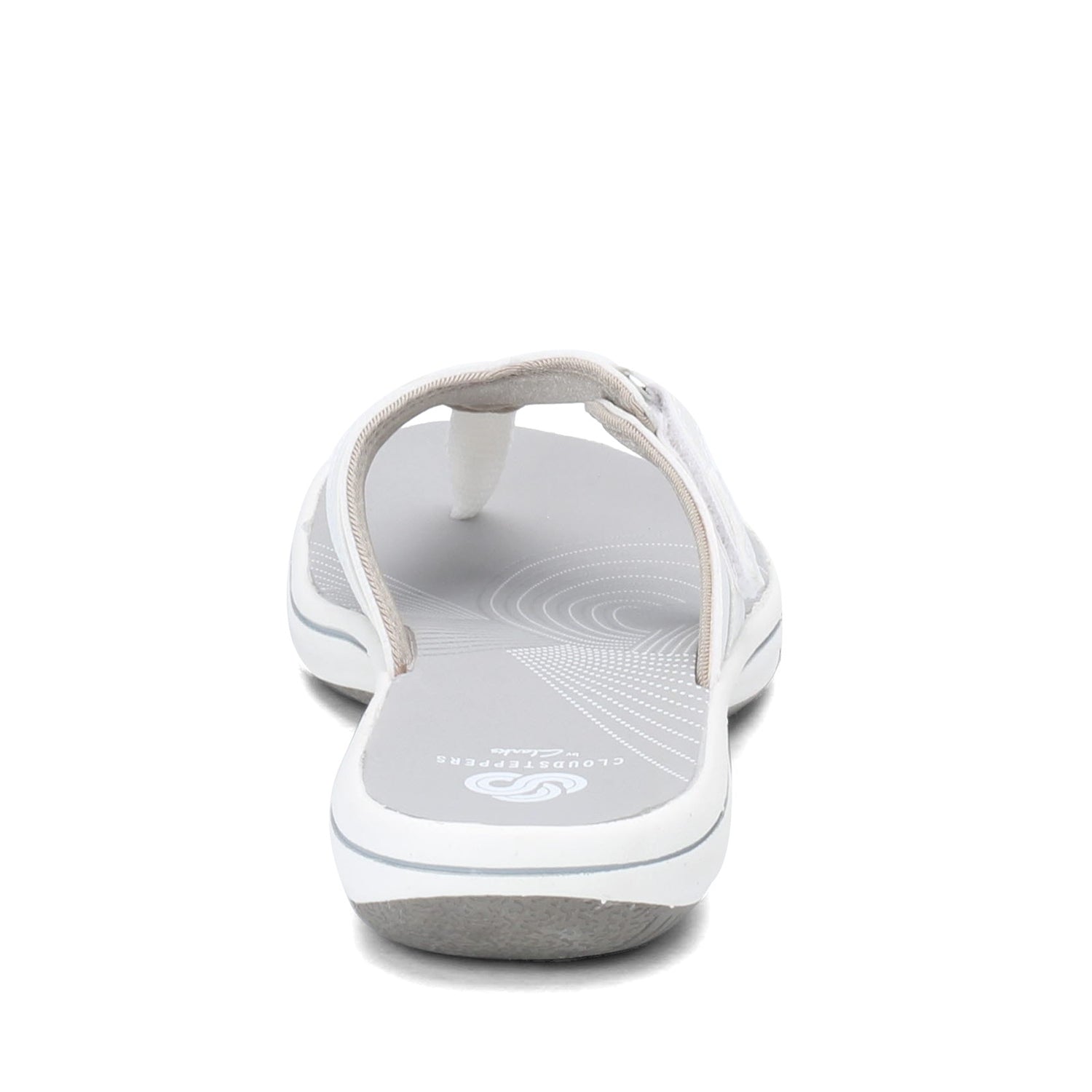 Peltz Shoes  Women's Clarks Breeze Sea Sandal WHITE 26125508
