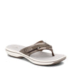 Peltz Shoes  Women's Clarks Breeze Sea Flip Flop PEWTER 26125509