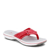 Peltz Shoes  Women's Clarks Breeze Sea Sandal RED 26125718