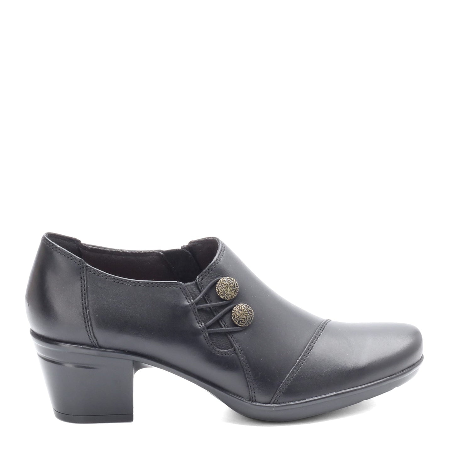 Peltz Shoes  Women's Clarks Emslie Warren Bootie BLACK 26128442