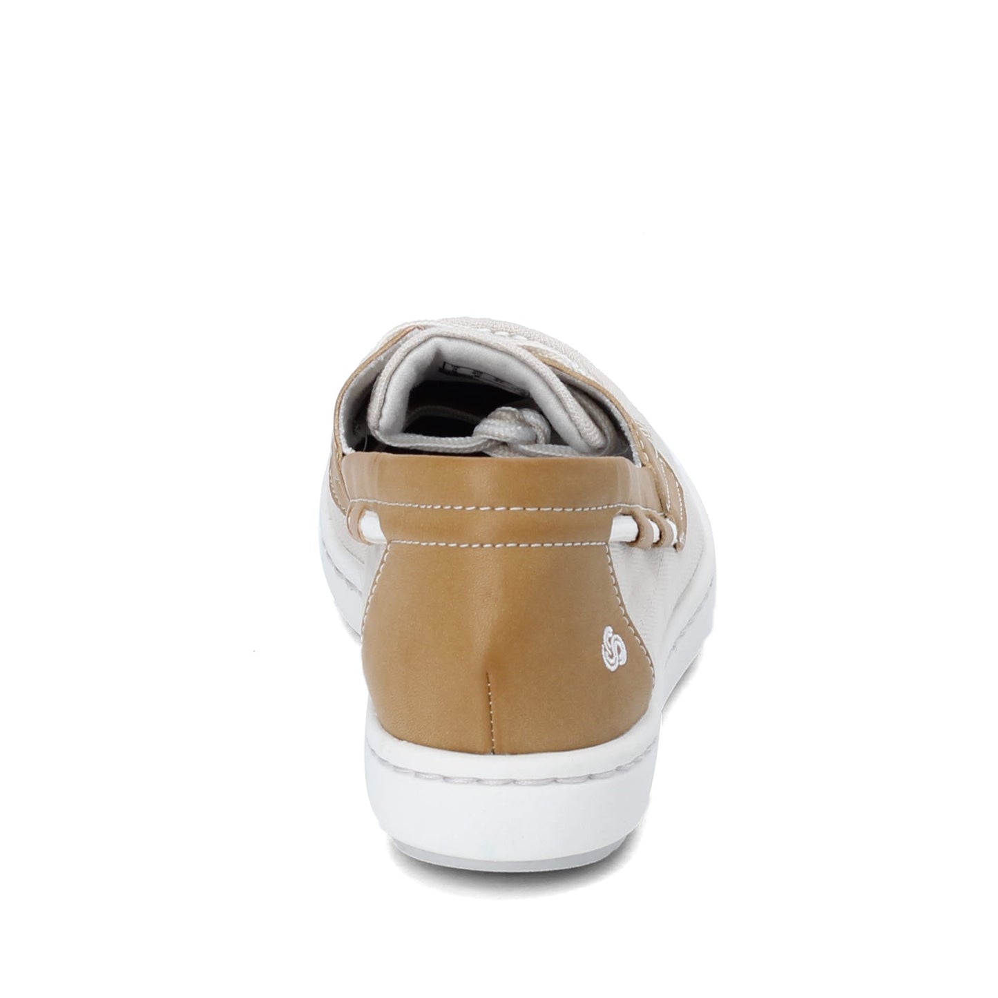 Peltz Shoes  Women's Clarks Step Glow Lite Boat Shoe WHITE 26141492