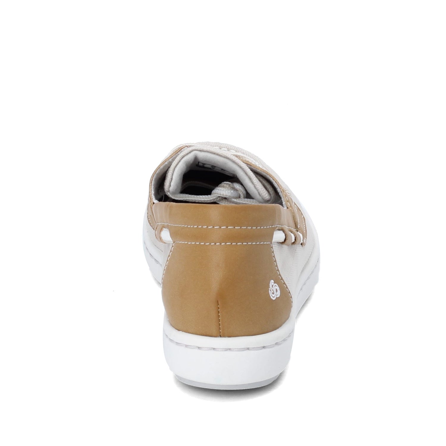 Peltz Shoes  Women's Clarks Step Glow Lite Boat Shoe WHITE 26141492