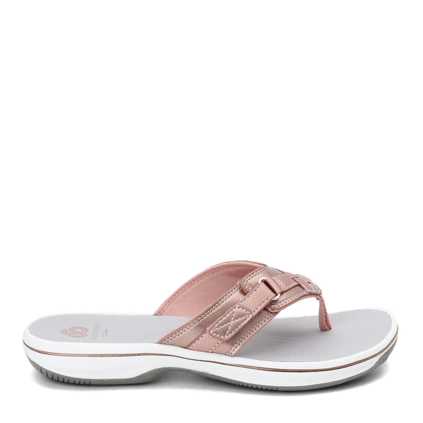 Peltz Shoes  Women's Clarks Breeze Sea Sandal ROSE GOLD 26142608