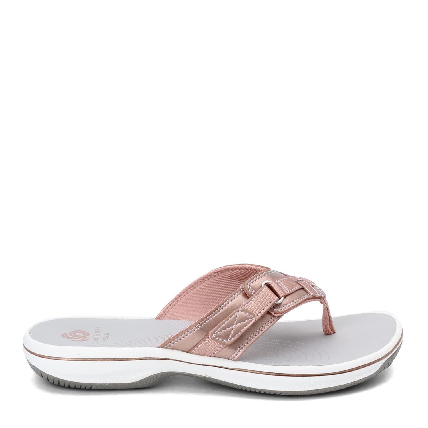 Peltz Shoes  Women's Clarks Breeze Sea Sandal ROSE GOLD 26142608