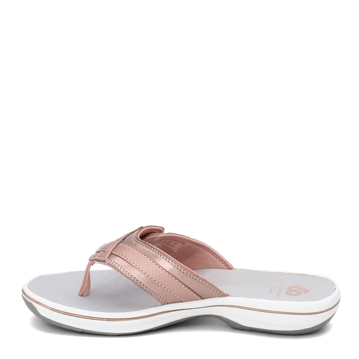 Peltz Shoes  Women's Clarks Breeze Sea Sandal ROSE GOLD 26142608