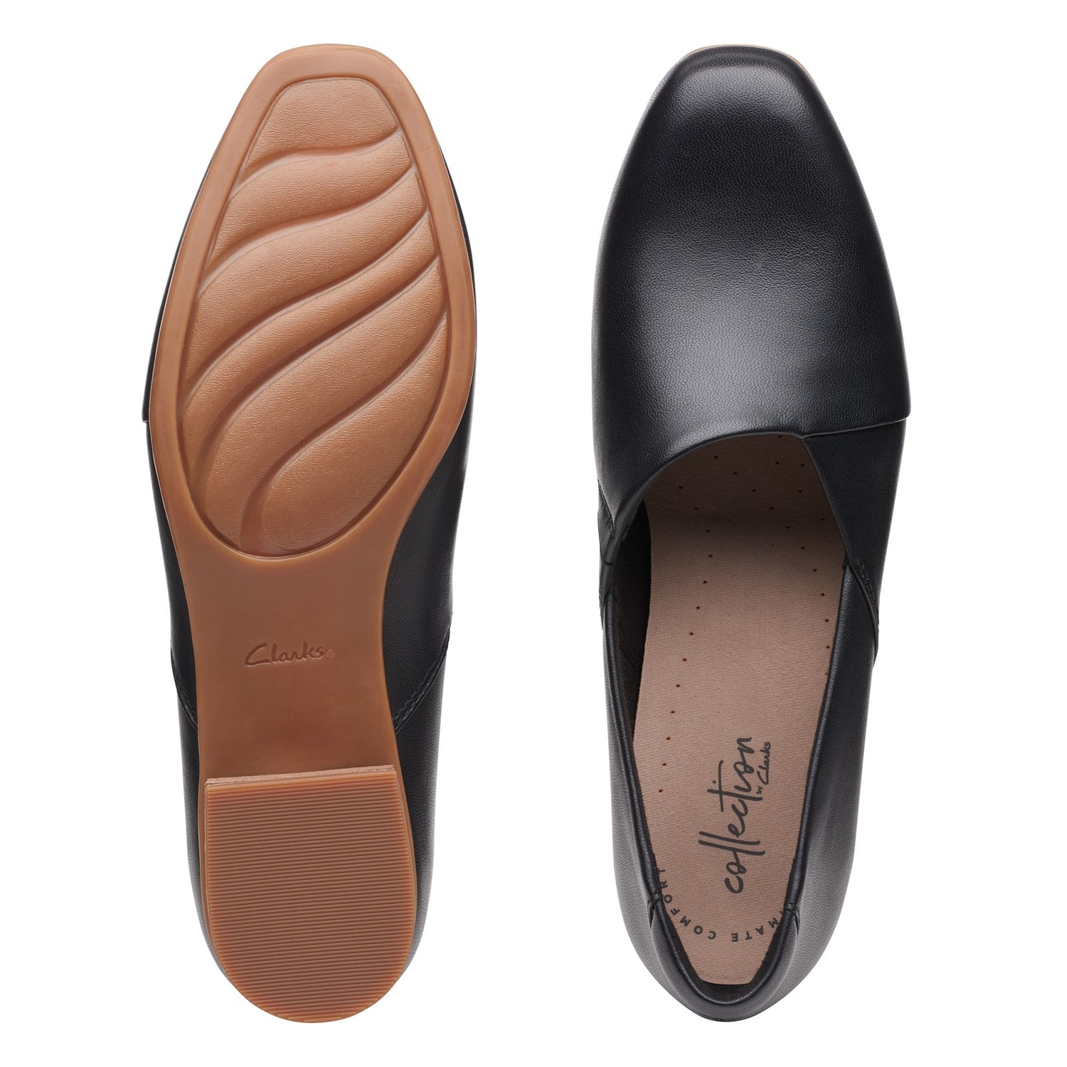 Peltz Shoes  Women's Clarks Juliet Palm Slip-On BLACK 26142933